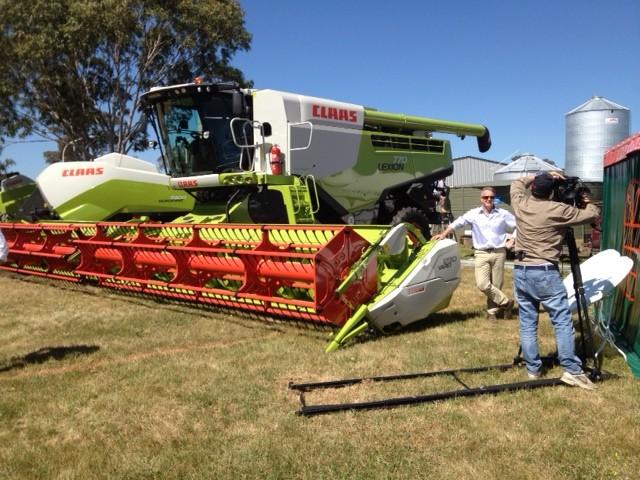 Shooting a promotional video for CLAAS Harvest Centres at Henty Machinery Field Days 2014